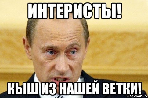 интеристы! кыш из нашей ветки!, Мем путин