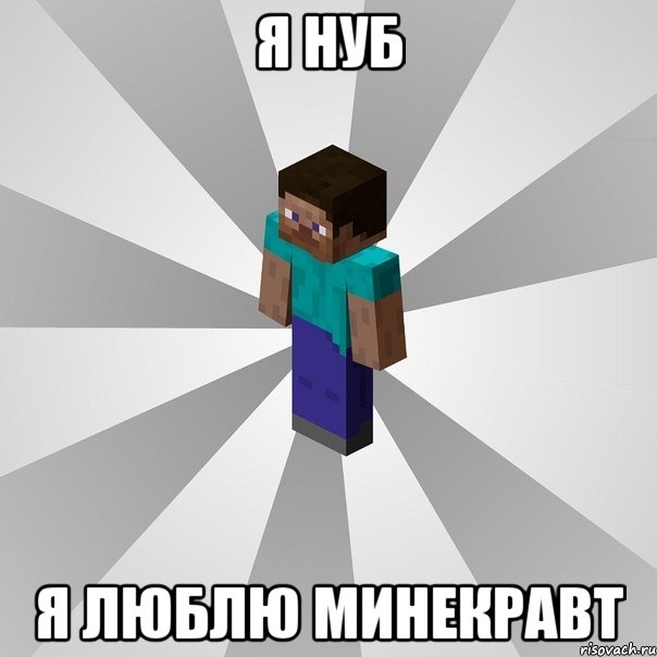 я нуб я люблю минекравт, Мем Типичный игрок Minecraft