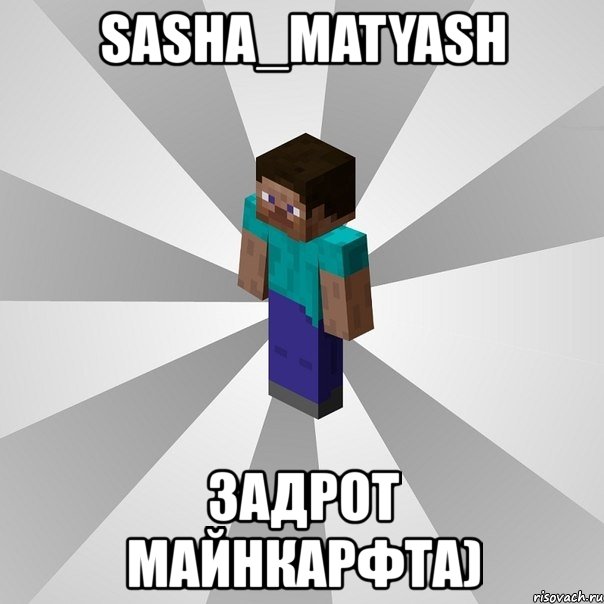 sasha_matyash задрот майнкарфта), Мем Типичный игрок Minecraft