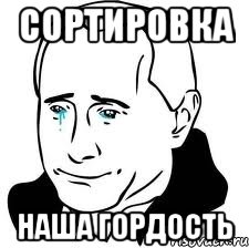 сортировка наша гордость, Мем  Володя Путин