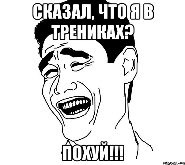 сказал, что я в трениках? похуй!!!, Мем Яо минг