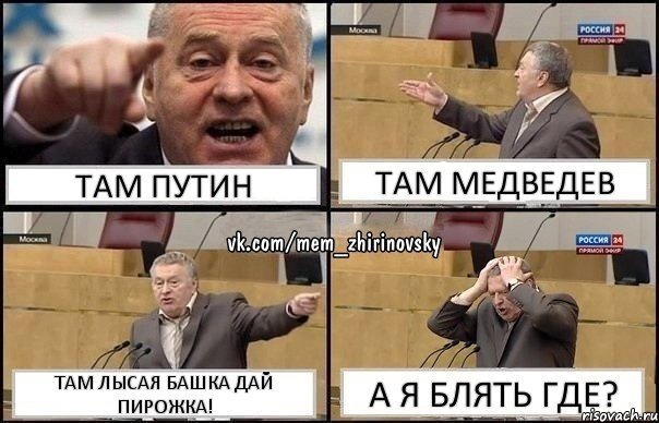 Там путин Там Медведев Там Лысая Башка дай пирожка! А я Блять Где?, Комикс Жирик