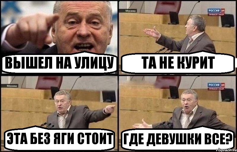 ВЫШЕЛ НА УЛИЦУ ТА НЕ КУРИТ ЭТА БЕЗ ЯГИ СТОИТ ГДЕ ДЕВУШКИ ВСЕ?, Комикс Жириновский