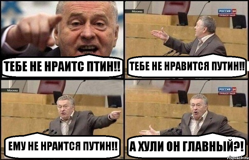 ТЕБЕ НЕ НРАИТС ПТИН!! ТЕБЕ НЕ НРАВИТСЯ ПУТИН!! ЕМУ НЕ НРАИТСЯ ПУТИН!! А ХУЛИ ОН ГЛАВНЫЙ?!, Комикс Жириновский