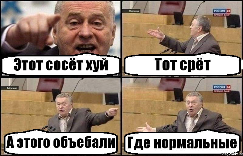 Этот сосёт хуй Тот срёт А этого объебали Где нормальные, Комикс Жириновский