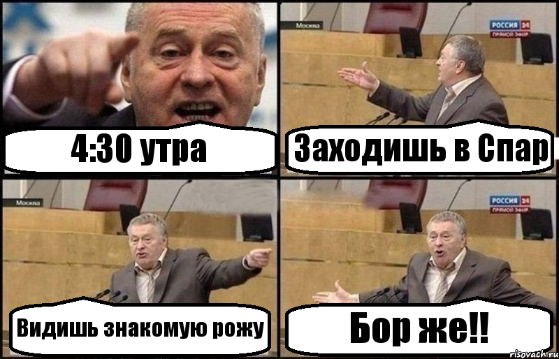 4:30 утра Заходишь в Спар Видишь знакомую рожу Бор же!!, Комикс Жириновский