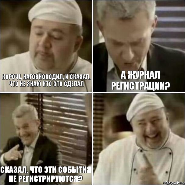 Короче, наговнокодил, и сказал, что не знаю кто это сделал А журнал регистрации? Сказал, что эти события не регистрируются?