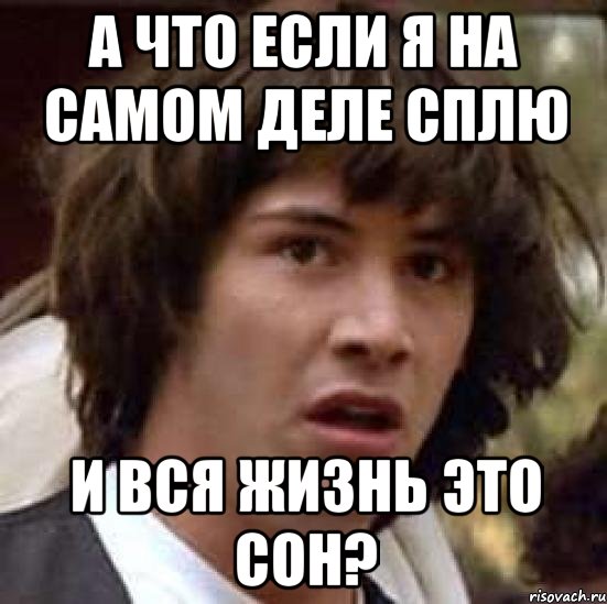 а что если я на самом деле сплю и вся жизнь это сон?, Мем А что если (Киану Ривз)