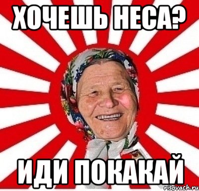 хочешь неса? иди покакай