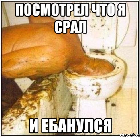 посмотрел что я срал и ебанулся