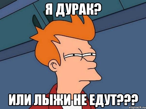 я дурак? или лыжи не едут???, Мем  Фрай (мне кажется или)