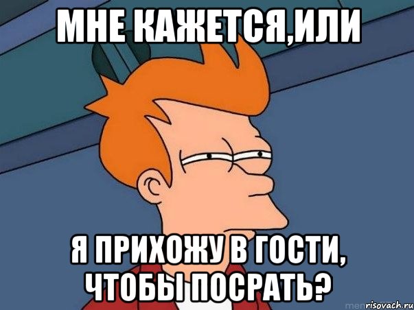 мне кажется,или я прихожу в гости, чтобы посрать?, Мем  Фрай (мне кажется или)