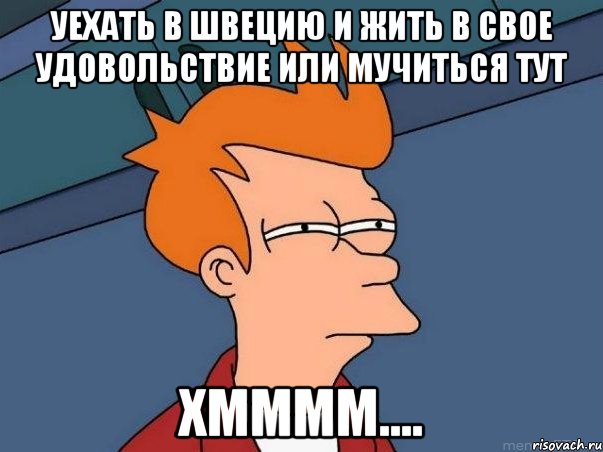 уехать в швецию и жить в свое удовольствие или мучиться тут хмммм...., Мем  Фрай (мне кажется или)