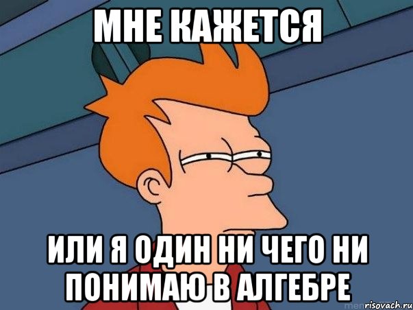 мне кажется или я один ни чего ни понимаю в алгебре, Мем  Фрай (мне кажется или)