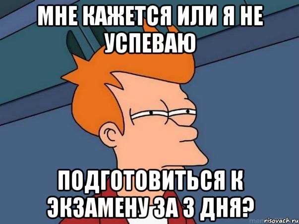 мне кажется или я не успеваю подготовиться к экзамену за 3 дня?, Мем  Фрай (мне кажется или)