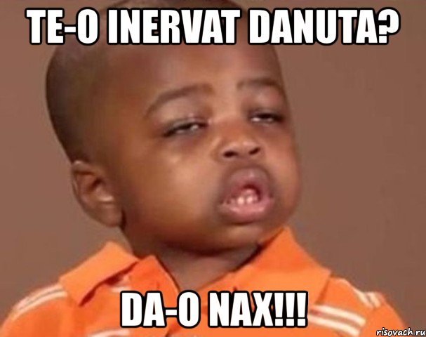 te-o inervat danuta? da-o nax!!!, Мем  Какой пацан (негритенок)