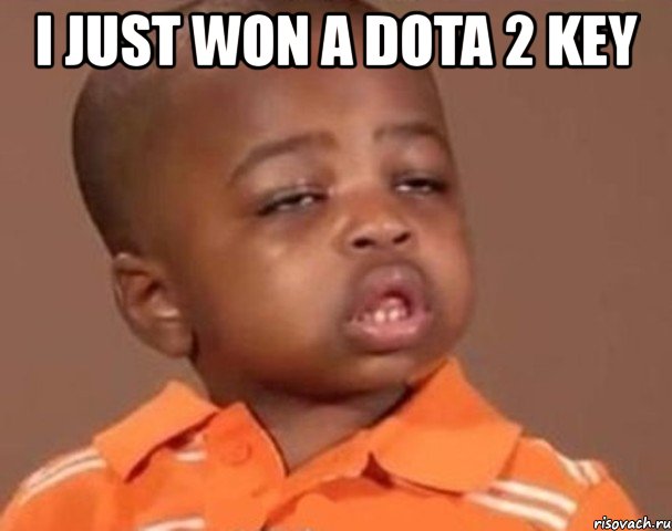 i just won a dota 2 key , Мем  Какой пацан (негритенок)