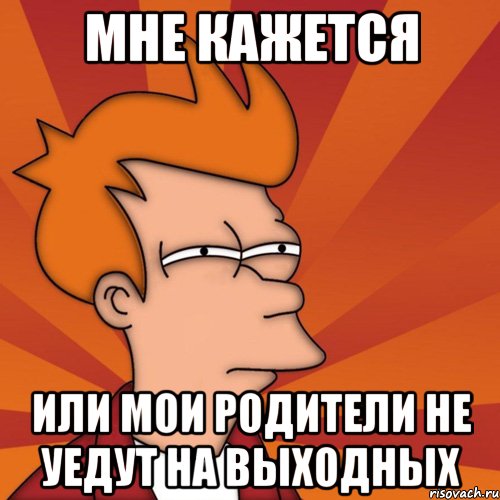 мне кажется или мои родители не уедут на выходных, Мем Мне кажется или (Фрай Футурама)