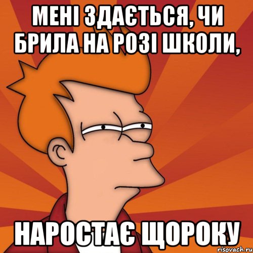 мені здається, чи брила на розі школи, наростає щороку, Мем Мне кажется или (Фрай Футурама)