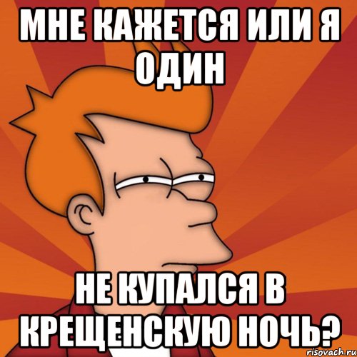 мне кажется или я один не купался в крещенскую ночь?, Мем Мне кажется или (Фрай Футурама)