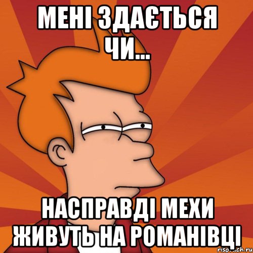 мені здається чи... насправді мехи живуть на романівці, Мем Мне кажется или (Фрай Футурама)