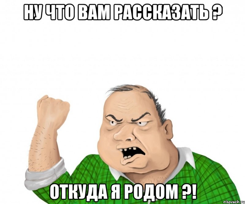 ну что вам рассказать ? откуда я родом ?!, Мем мужик