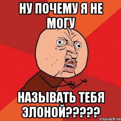 ну почему я не могу называть тебя элоной???, Мем Почему