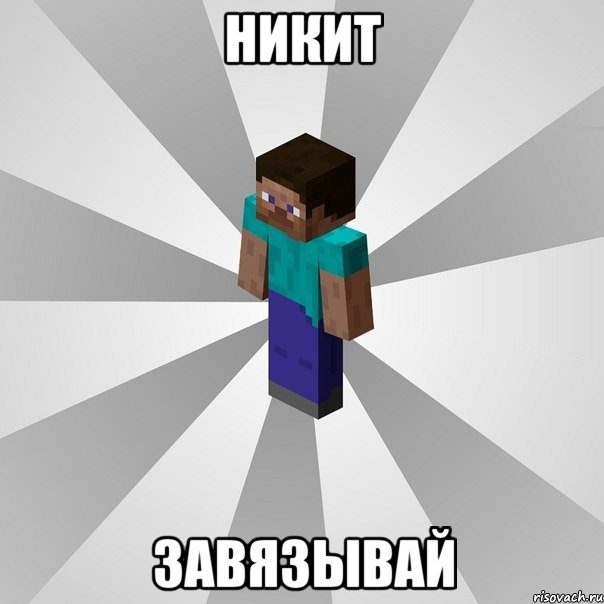 никит зaвязывaй, Мем Типичный игрок Minecraft