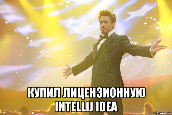  купил лицензионную intellij idea, Мем Тони Старк (Роберт Дауни младший)