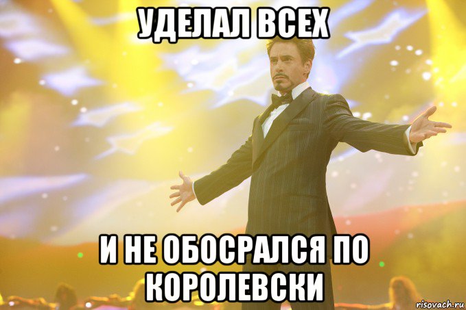 уделал всех и не обосрался по королевски, Мем Тони Старк (Роберт Дауни младший)