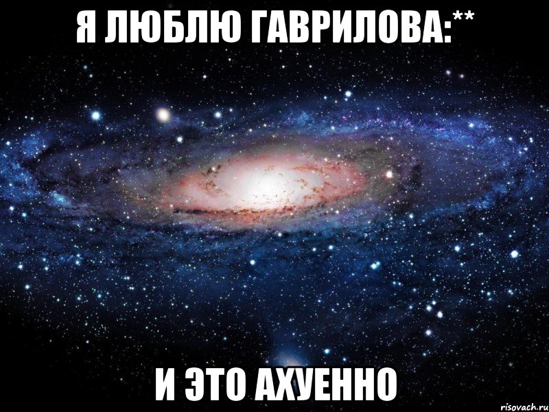 я люблю гаврилова:** и это ахуенно, Мем Вселенная