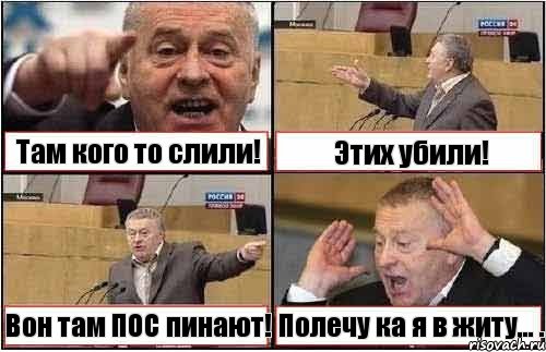 Там кого то слили! Этих убили! Вон там ПОС пинают! Полечу ка я в житу... ., Комикс жиреновский