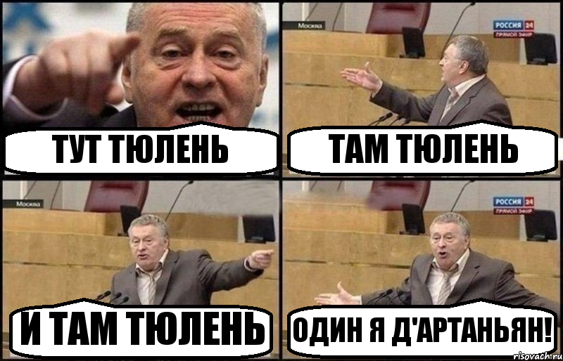 ТУТ ТЮЛЕНЬ ТАМ ТЮЛЕНЬ И ТАМ ТЮЛЕНЬ ОДИН Я Д'АРТАНЬЯН!, Комикс Жириновский