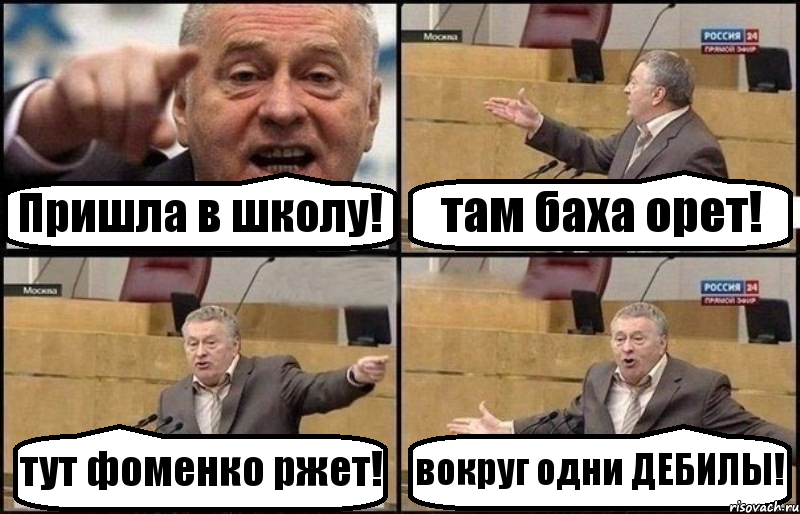 Пришла в школу! там баха орет! тут фоменко ржет! вокруг одни ДЕБИЛЫ!, Комикс Жириновский