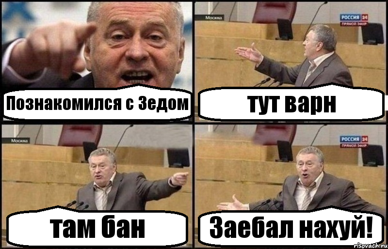 Познакомился с Зедом тут варн там бан Заебал нахуй!, Комикс Жириновский