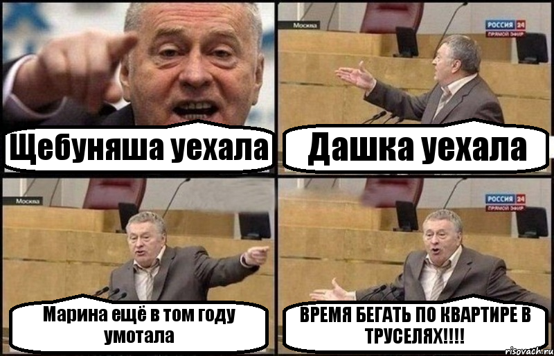 Щебуняша уехала Дашка уехала Марина ещё в том году умотала ВРЕМЯ БЕГАТЬ ПО КВАРТИРЕ В ТРУСЕЛЯХ!!!, Комикс Жириновский