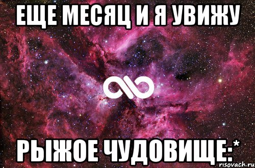 еще месяц и я увижу рыжое чудовище:*