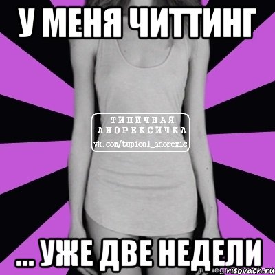 у меня читтинг ... уже две недели, Мем Типичная анорексичка