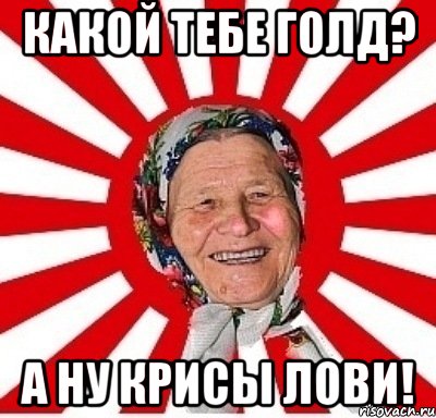 какой тебе голд? а ну крисы лови!, Мем  бабуля