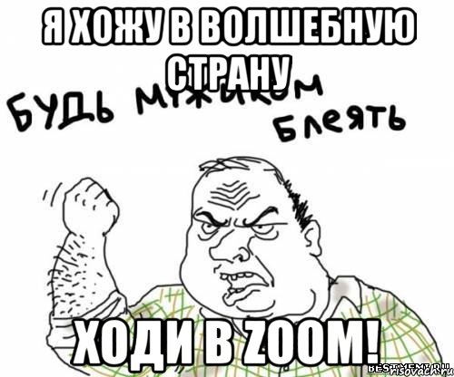 я хожу в волшебную страну ходи в zoom!, Мем блять