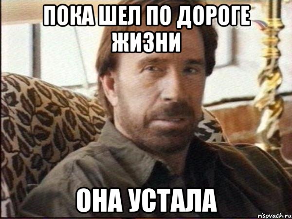 пока шел по дороге жизни она устала