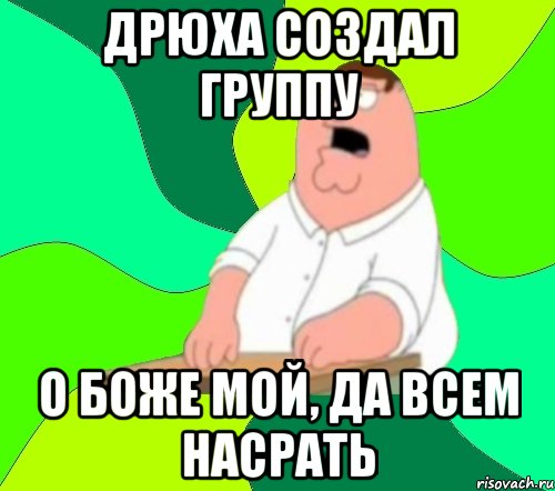 дрюха создал группу о боже мой, да всем насрать, Мем  Да всем насрать (Гриффин)