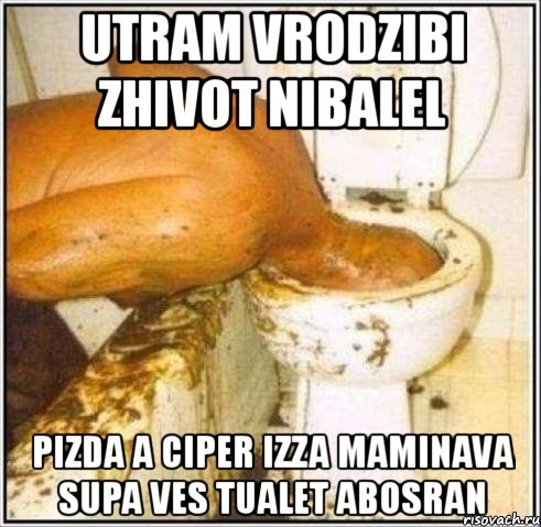 utram vrodzibi zhivot nibalel pizda a ciper izza maminava supa ves tualet abosran, Мем Дайвер