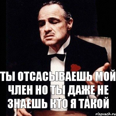 ТЫ ОТСАСЫВАЕШЬ МОЙ ЧЛЕН НО ТЫ ДАЖЕ НЕ ЗНАЕШЬ КТО Я ТАКОЙ, Комикс Дон Вито Корлеоне 1