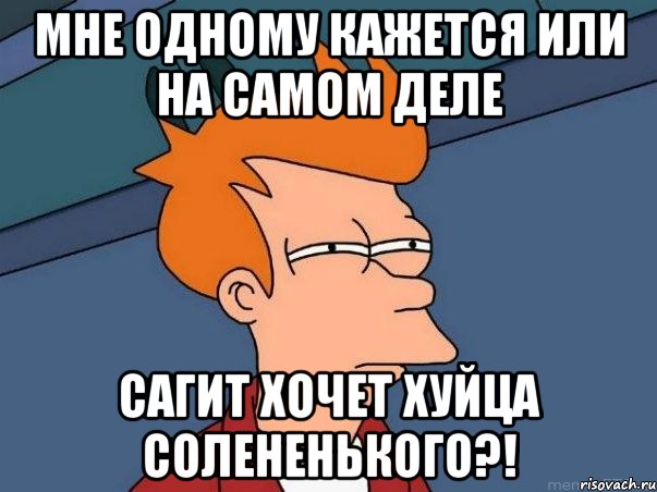 мне одному кажется или на самом деле сагит хочет хуйца солененького?!, Мем  Фрай (мне кажется или)