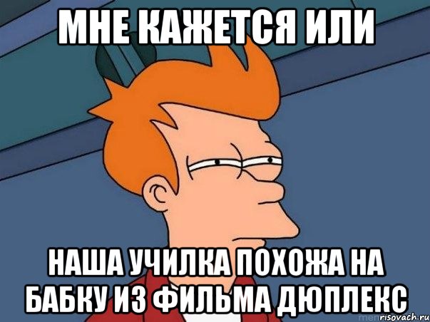 мне кажется или наша училка похожа на бабку из фильма дюплекс, Мем  Фрай (мне кажется или)