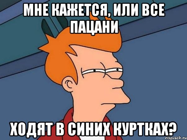 мне кажется, или все пацани ходят в синих куртках?, Мем  Фрай (мне кажется или)