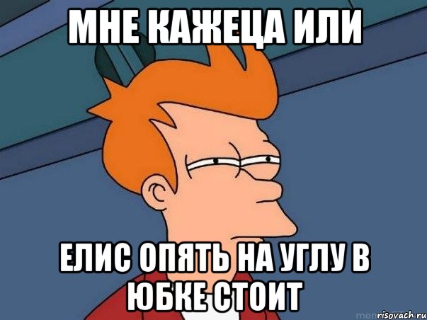 мне кажеца или елис опять на углу в юбке стоит, Мем  Фрай (мне кажется или)