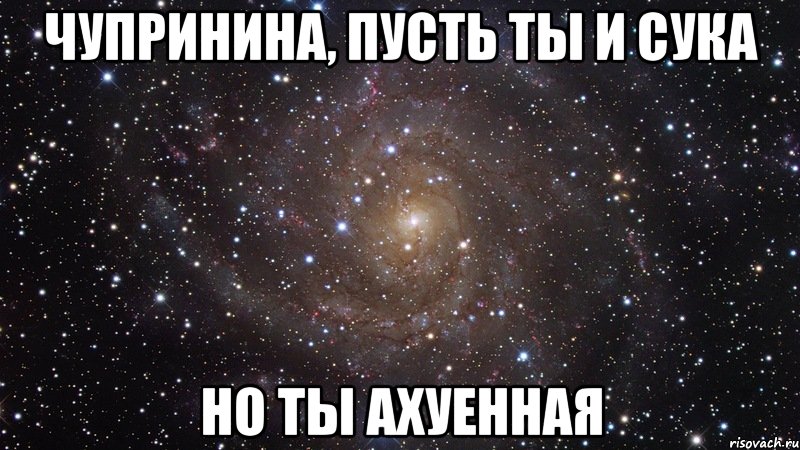 чупринина, пусть ты и сука но ты ахуенная, Мем  Космос (офигенно)