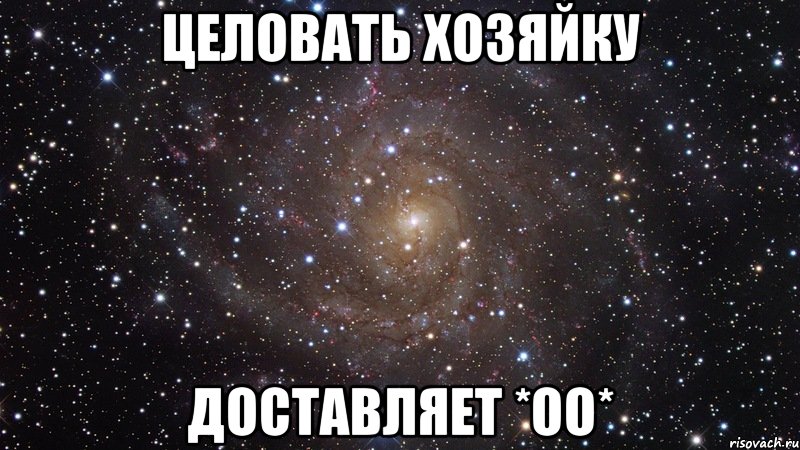 целовать хозяйку доставляет *oo*, Мем  Космос (офигенно)